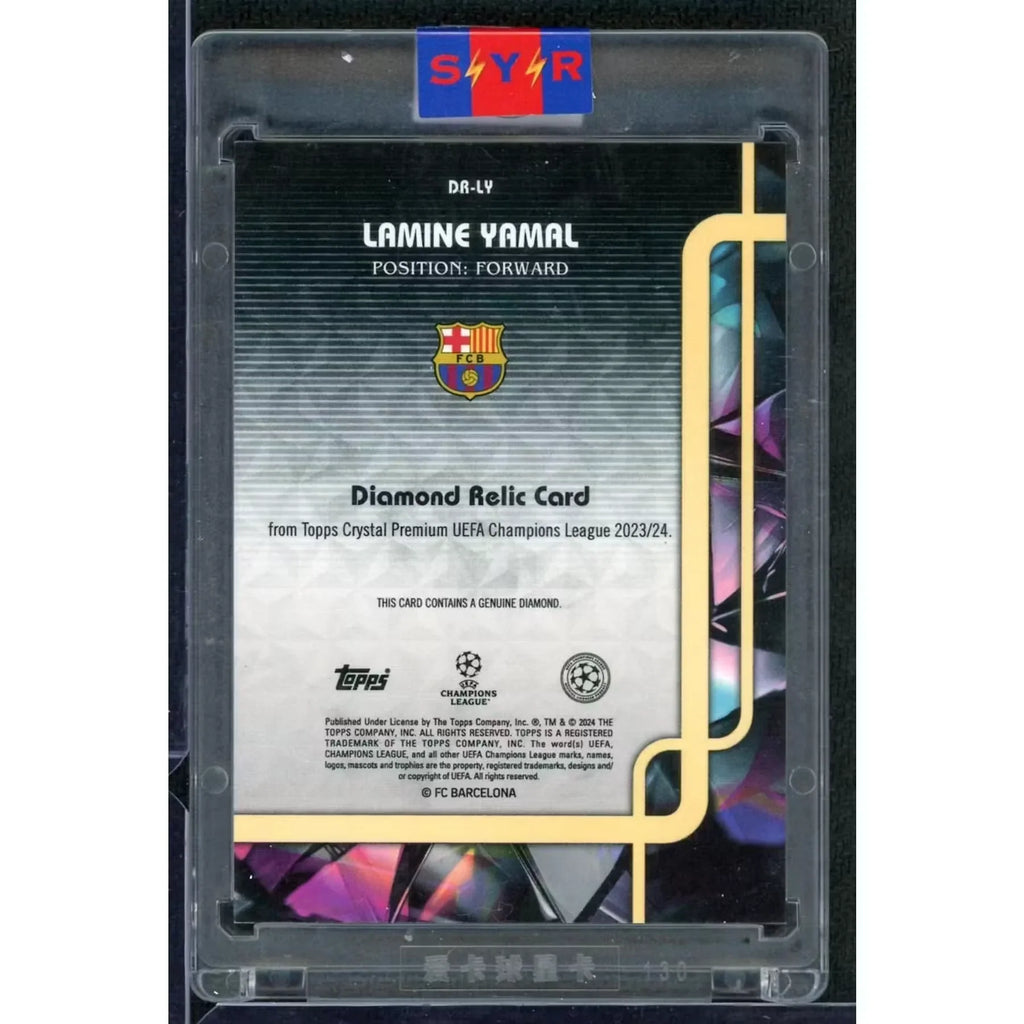 Lamine Yamal 2023-24 Topps Crystal Premium Rookie Diamond Relic |/5