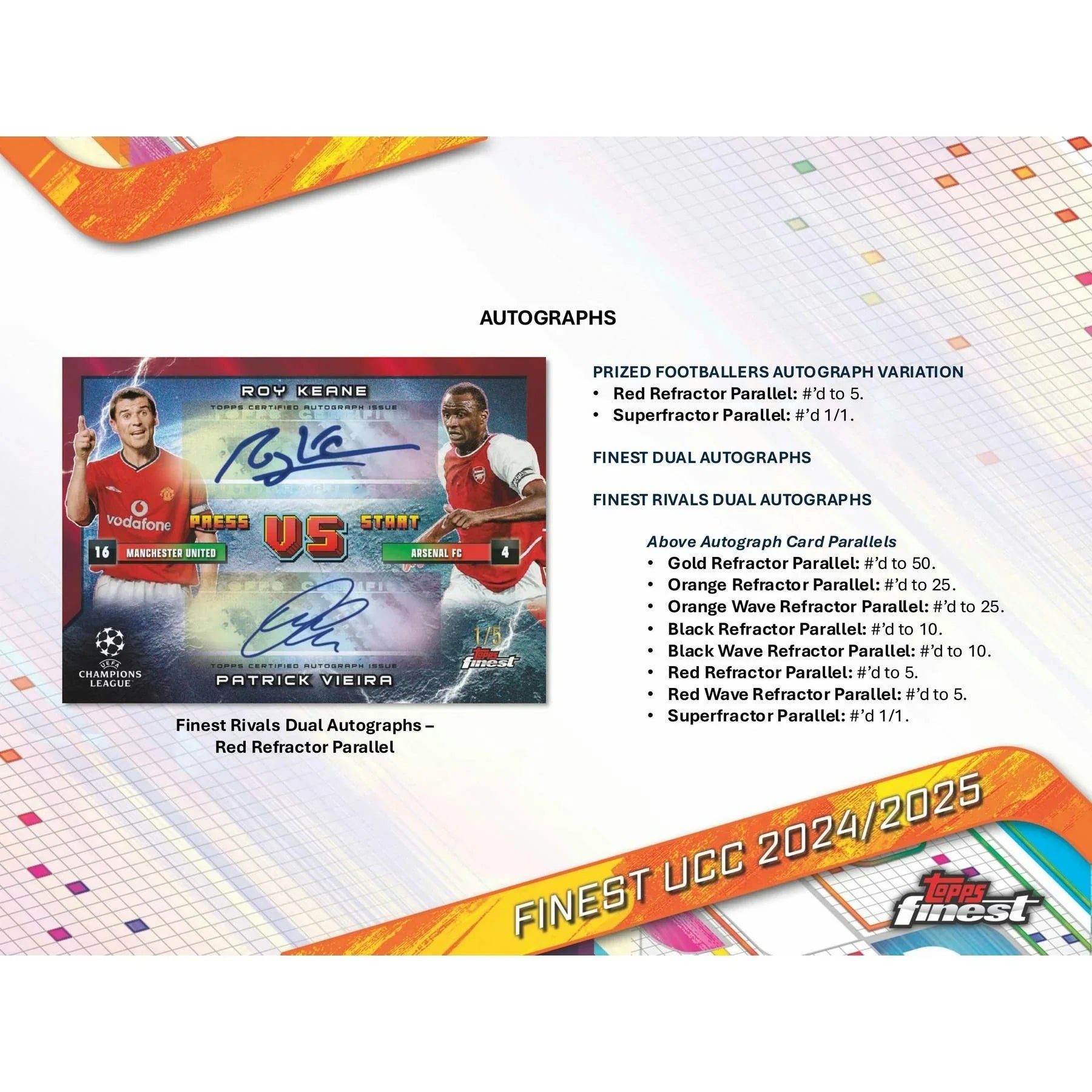 2024 25 Topps UEFA Club Competitions Finest Soccer Hobby Box (Ships Sealed Only)
