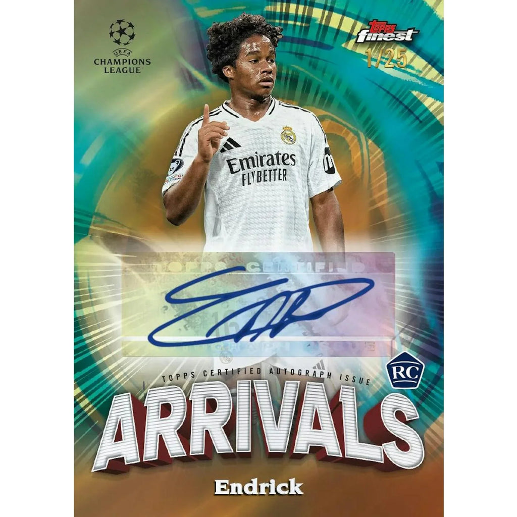 2024 25 Topps UEFA Club Competitions Finest Soccer Hobby Box (Ships Sealed Only)