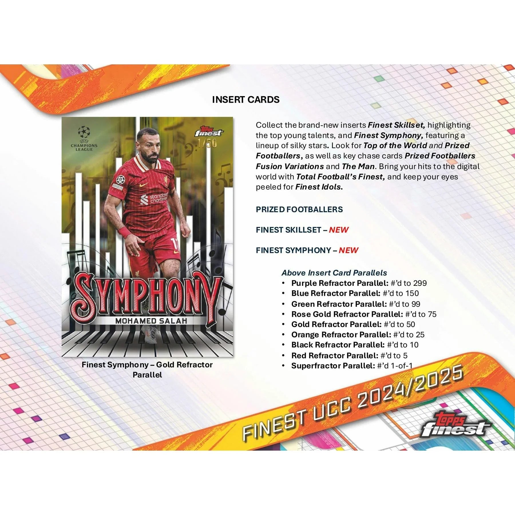 2024 25 Topps UEFA Club Competitions Finest Soccer Hobby Box (Ships Sealed Only)