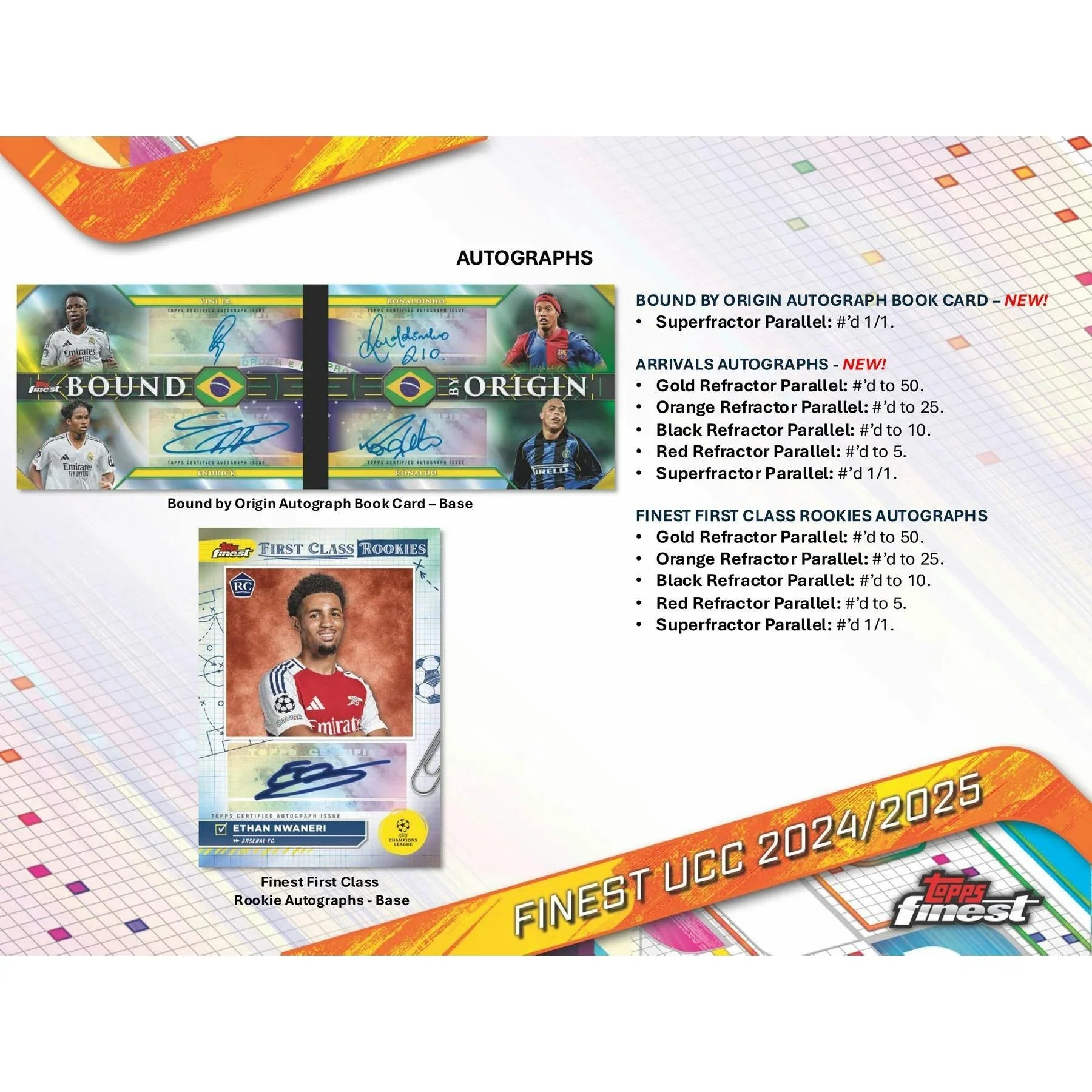 2024 25 Topps UEFA Club Competitions Finest Soccer Hobby Box (Ships Sealed Only)