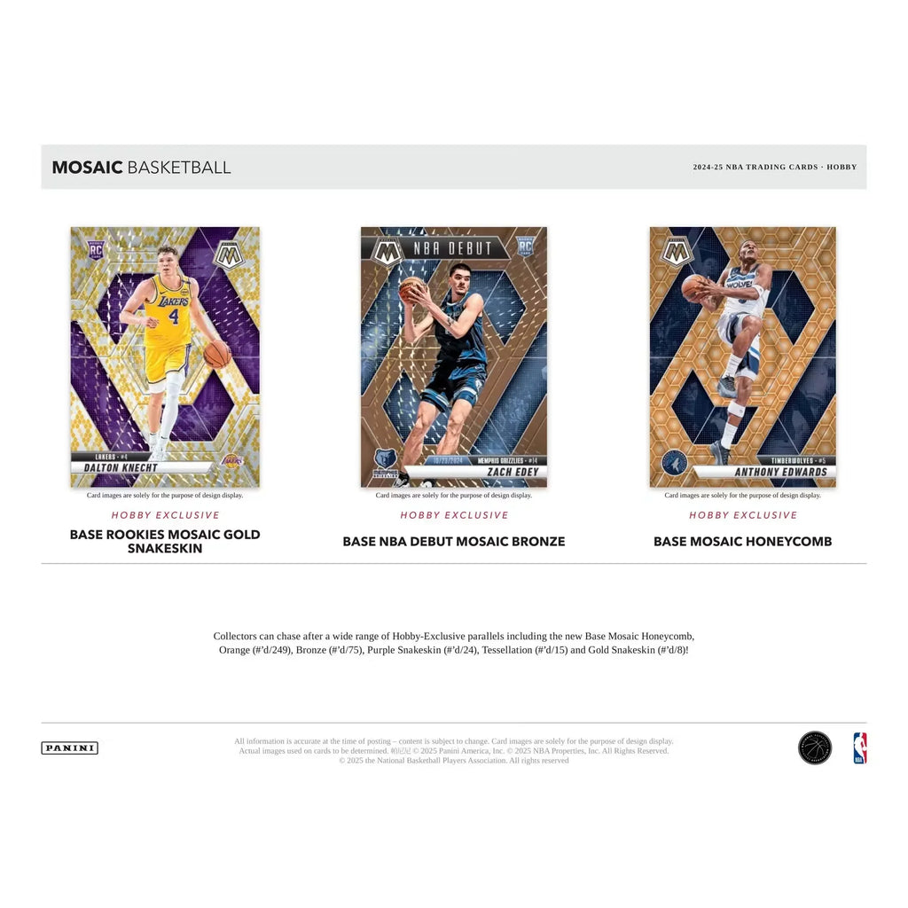 2024-25 Panini Mosaic Basketball Hobby 12-Box Case (Ships Sealed Only) - D