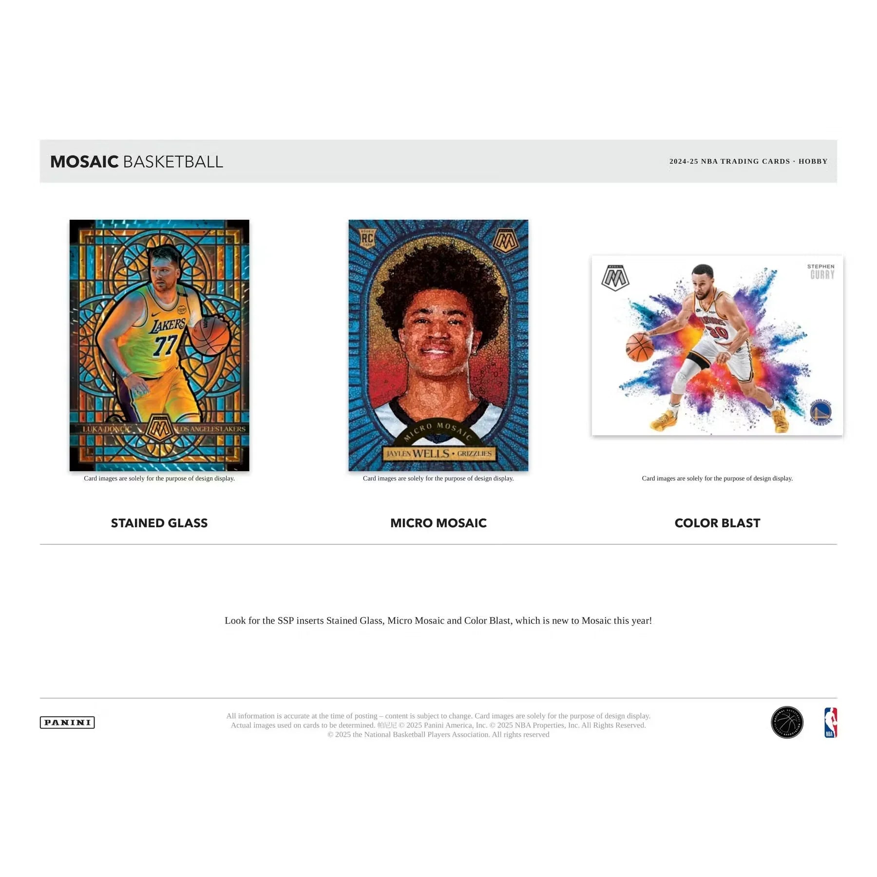 2024-25 Panini Mosaic Basketball Hobby 12-Box Case (Ships Sealed Only) - D