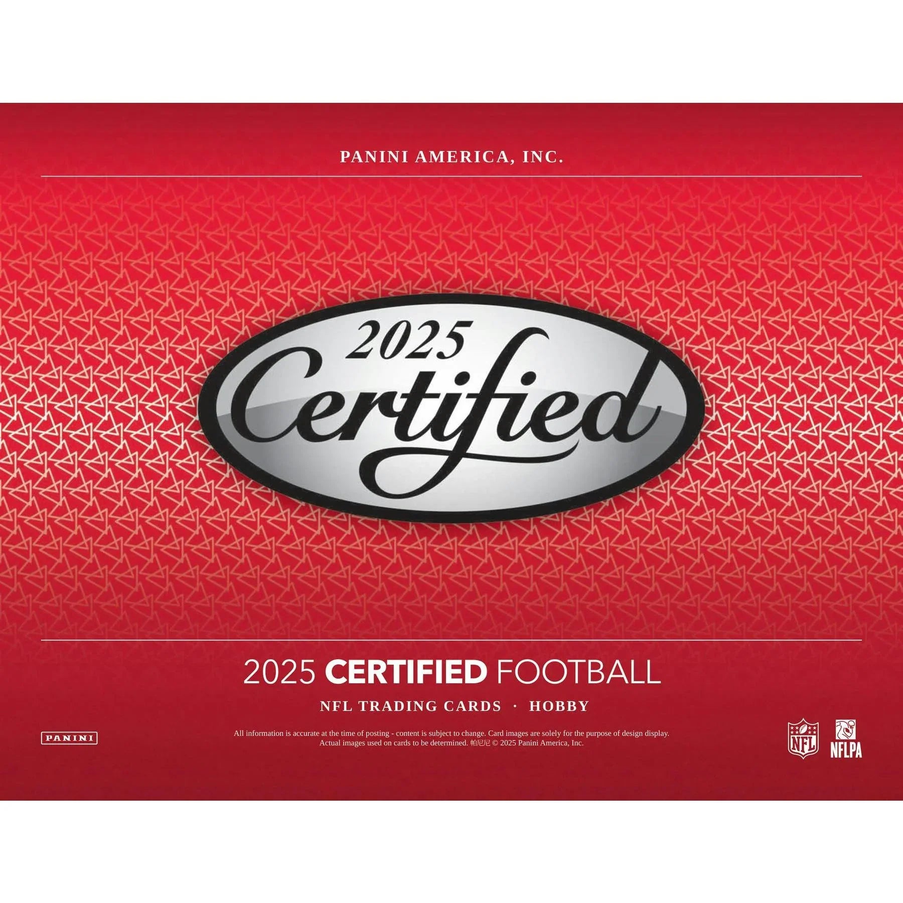 2025 Panini Certified Football Hobby Box (Ships Sealed Only) - D