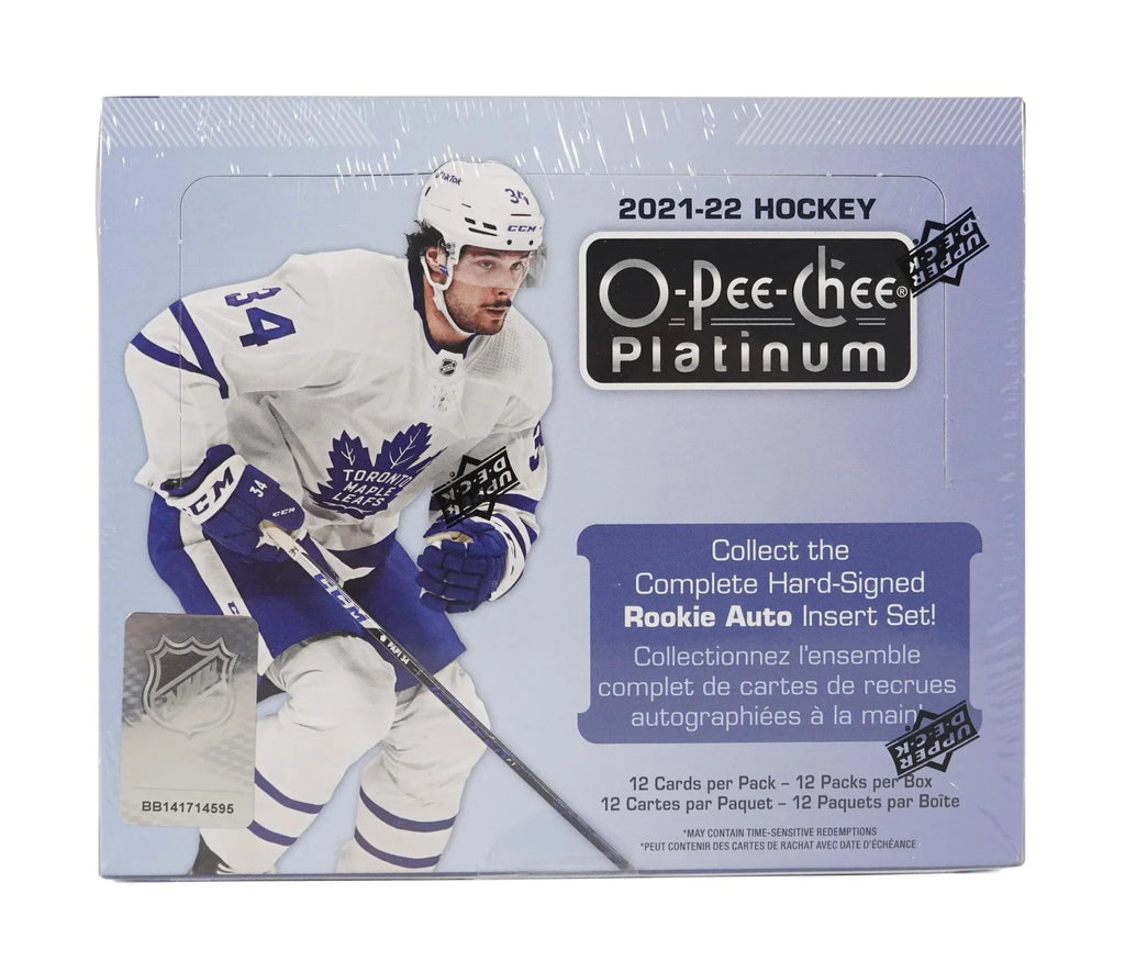 2021 22 Upper Deck O Pee Chee Platinum Hockey Hobby Box (Ships Sealed Only)