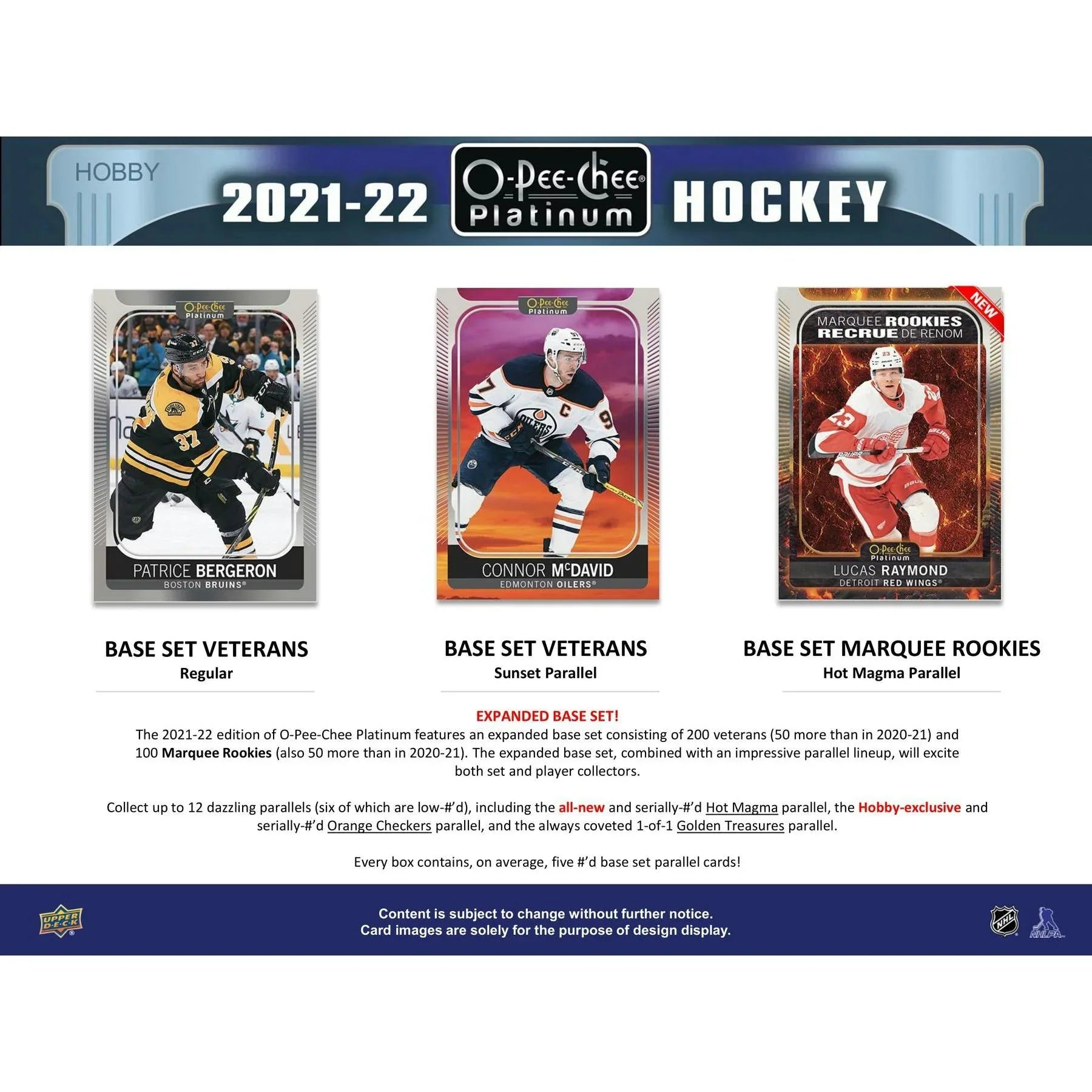 2021 22 Upper Deck O Pee Chee Platinum Hockey Hobby Box (Ships Sealed Only)