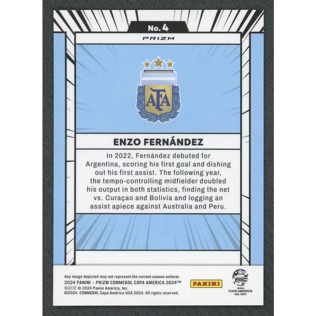 Enzo Fernandez 2024 Panini Prizm Copa America Manga #4