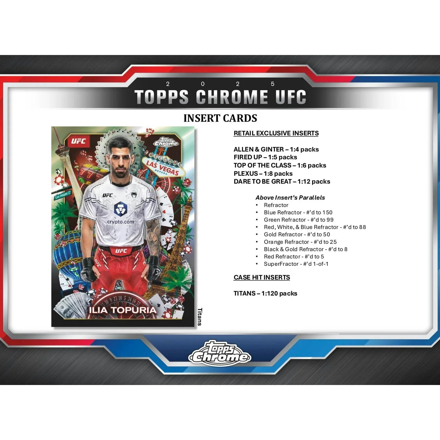 2025 Topps Chrome UFC Mega 20 Box Case 20 Boxes (Ships Sealed Only)