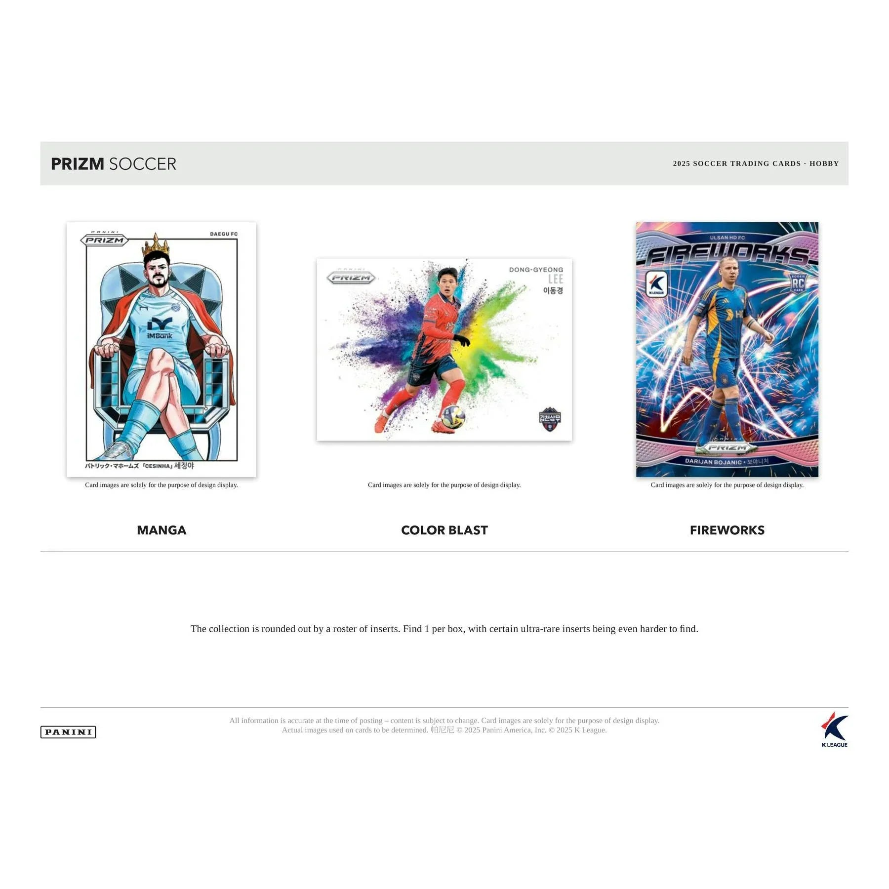 2025 Panini Prizm K League Soccer Hobby Box (Ships Sealed Only)