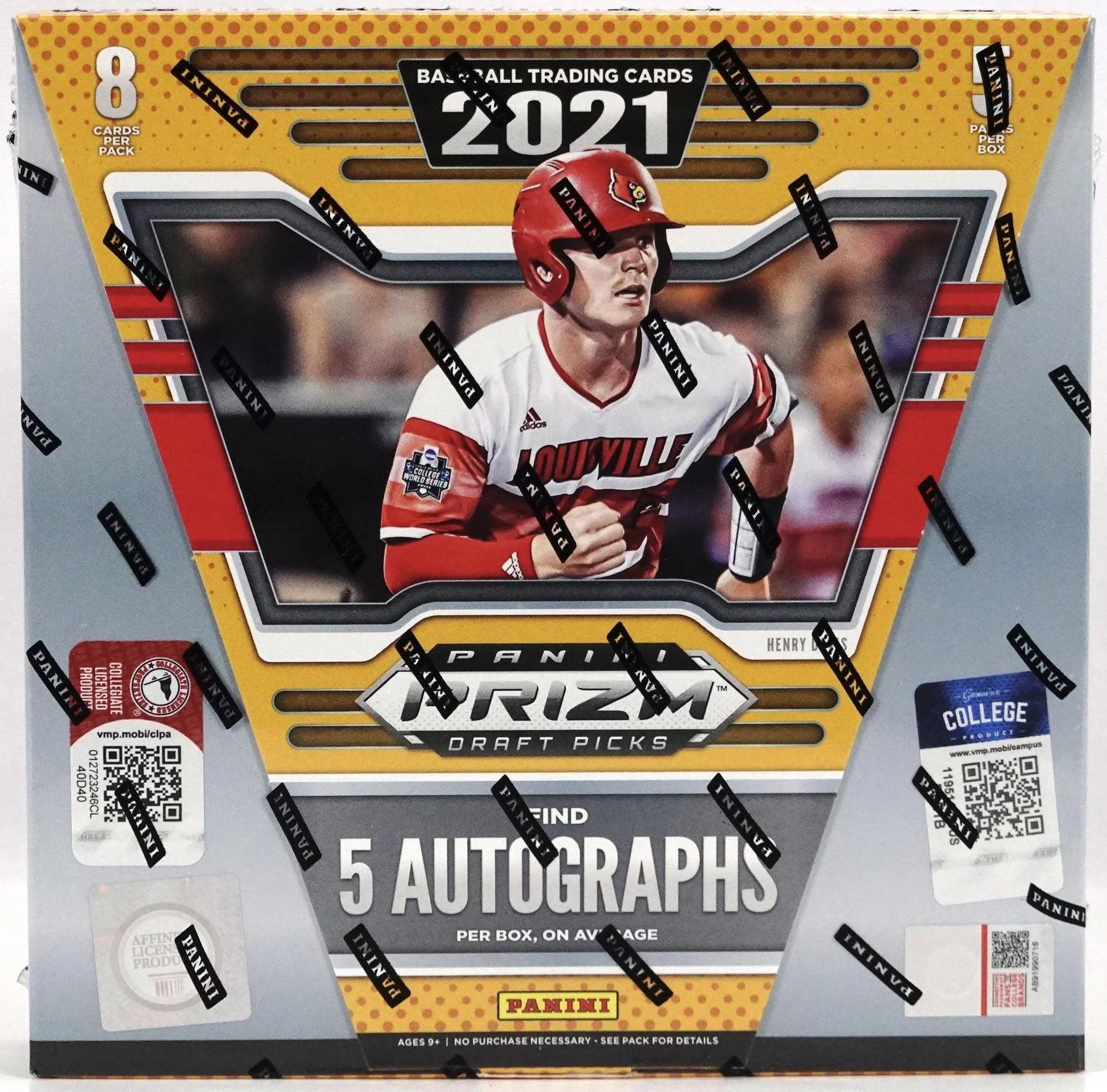 2021 Panini Prizm Draft Picks Baseball Hobby Box (Ships Sealed Only)