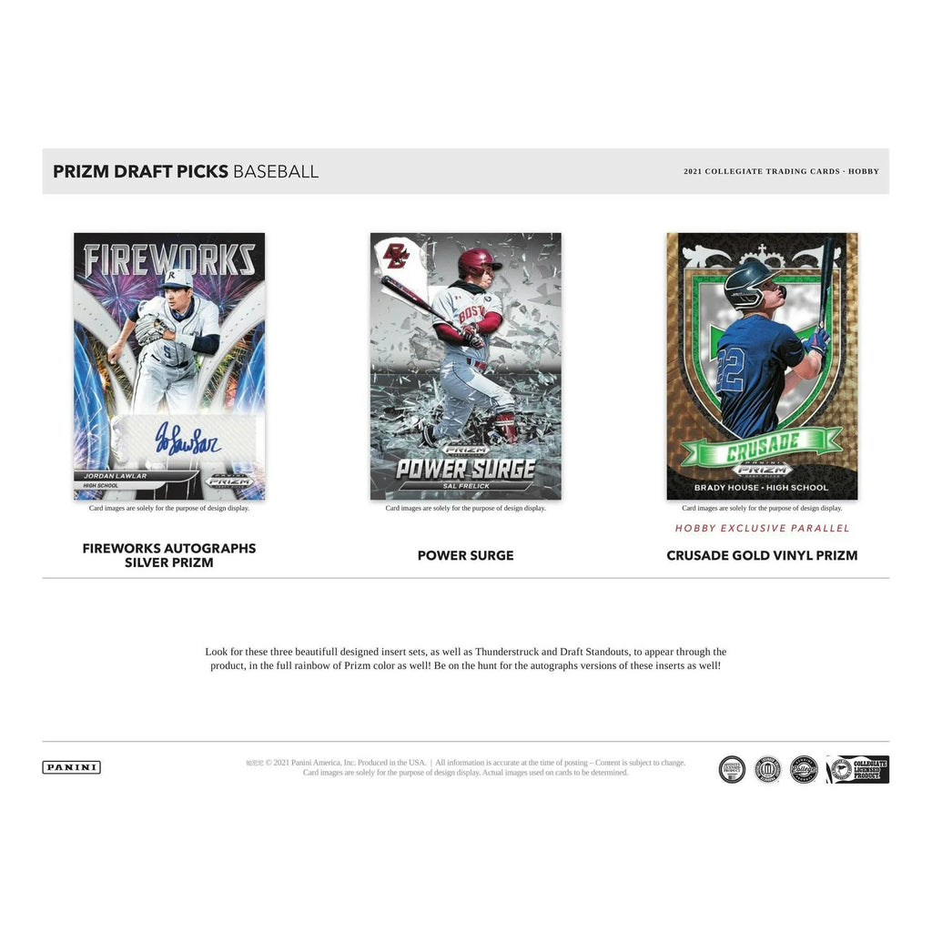 2021 Panini Prizm Draft Picks Baseball Hobby Box (Ships Sealed Only)