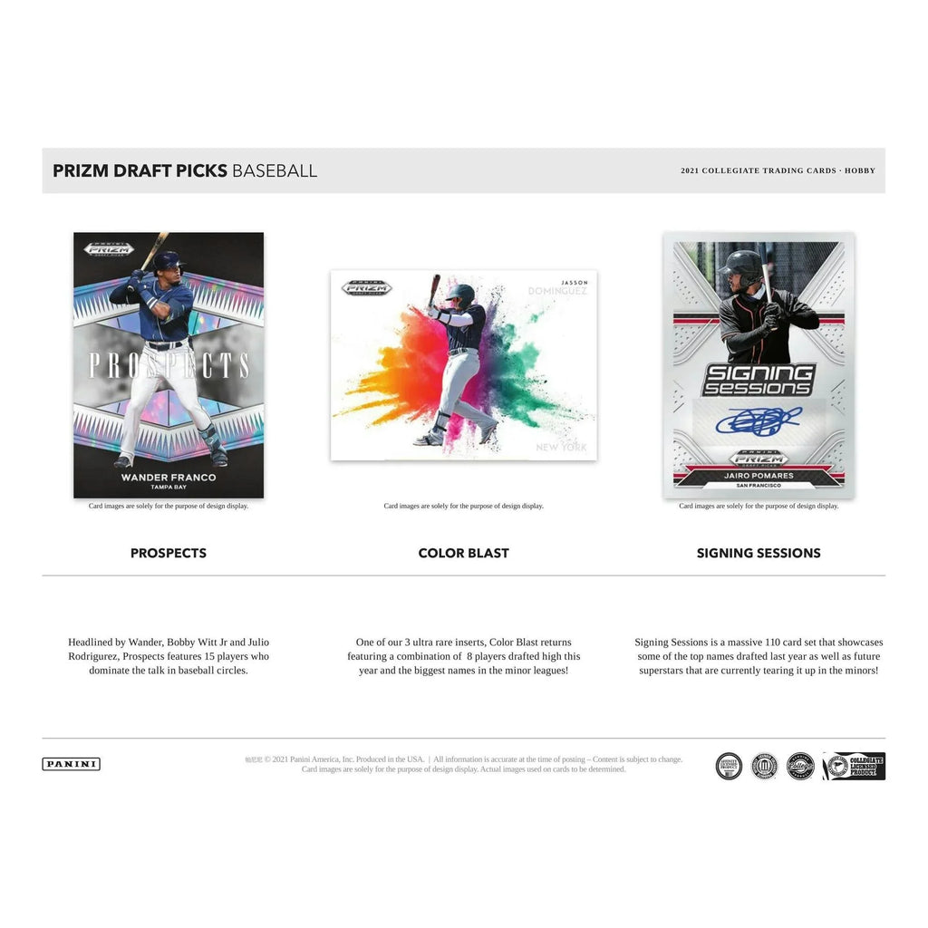 2021 Panini Prizm Draft Picks Baseball Hobby Box (Ships Sealed Only)
