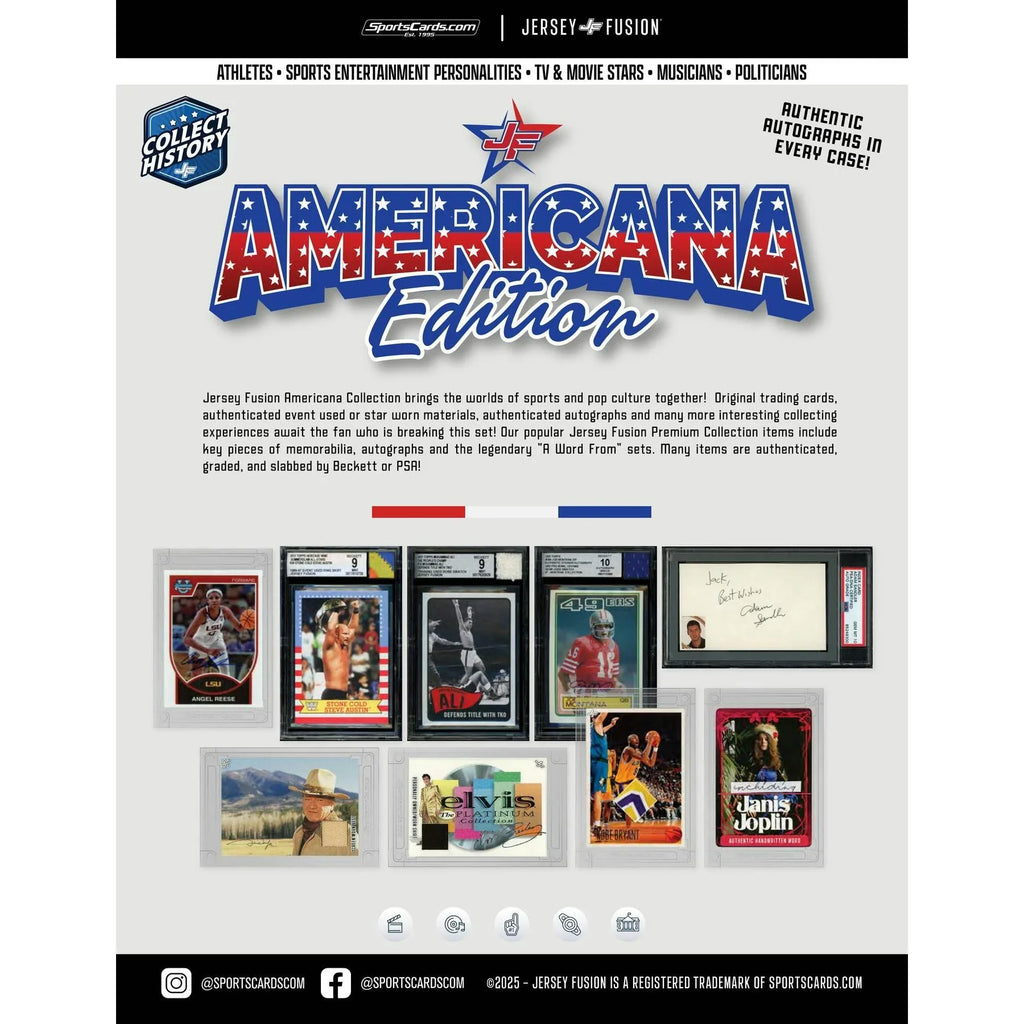 2025 Jersey Fusion Americana Edition Hobby Box New Release (Ships Sealed Only)