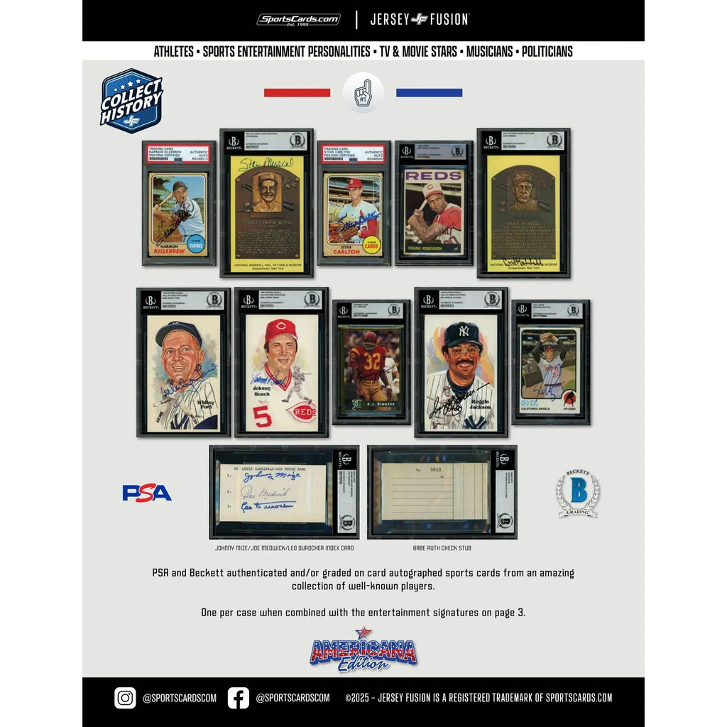 2025 Jersey Fusion Americana Edition Hobby Box New Release (Ships Sealed Only)