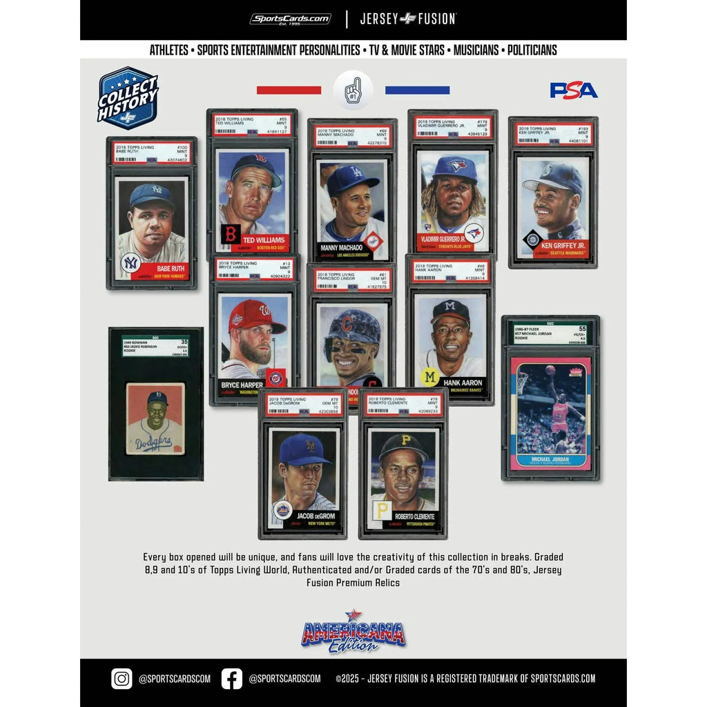 2025 Jersey Fusion Americana Edition Hobby Box New Release (Ships Sealed Only)