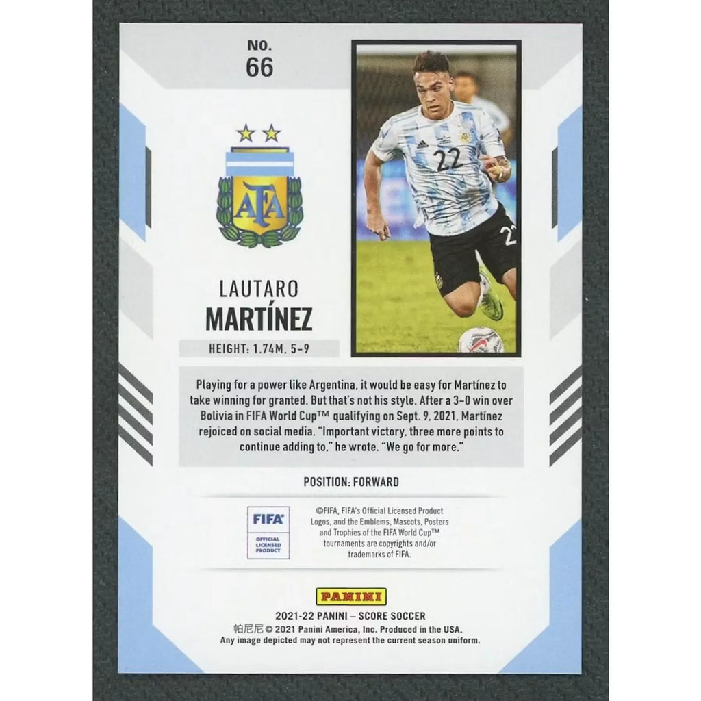 Lautaro Martinez 2021-22 Panini Score Card | Black Lava 1/1