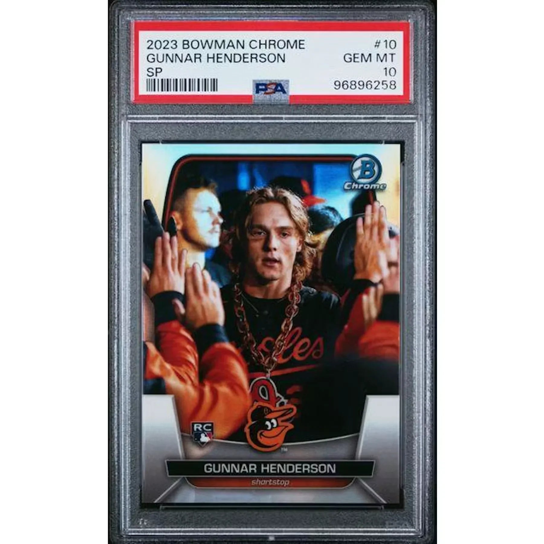 Gunnar Henderson 2023 Bowman Chrome Rookie SP #10 | PSA 10
