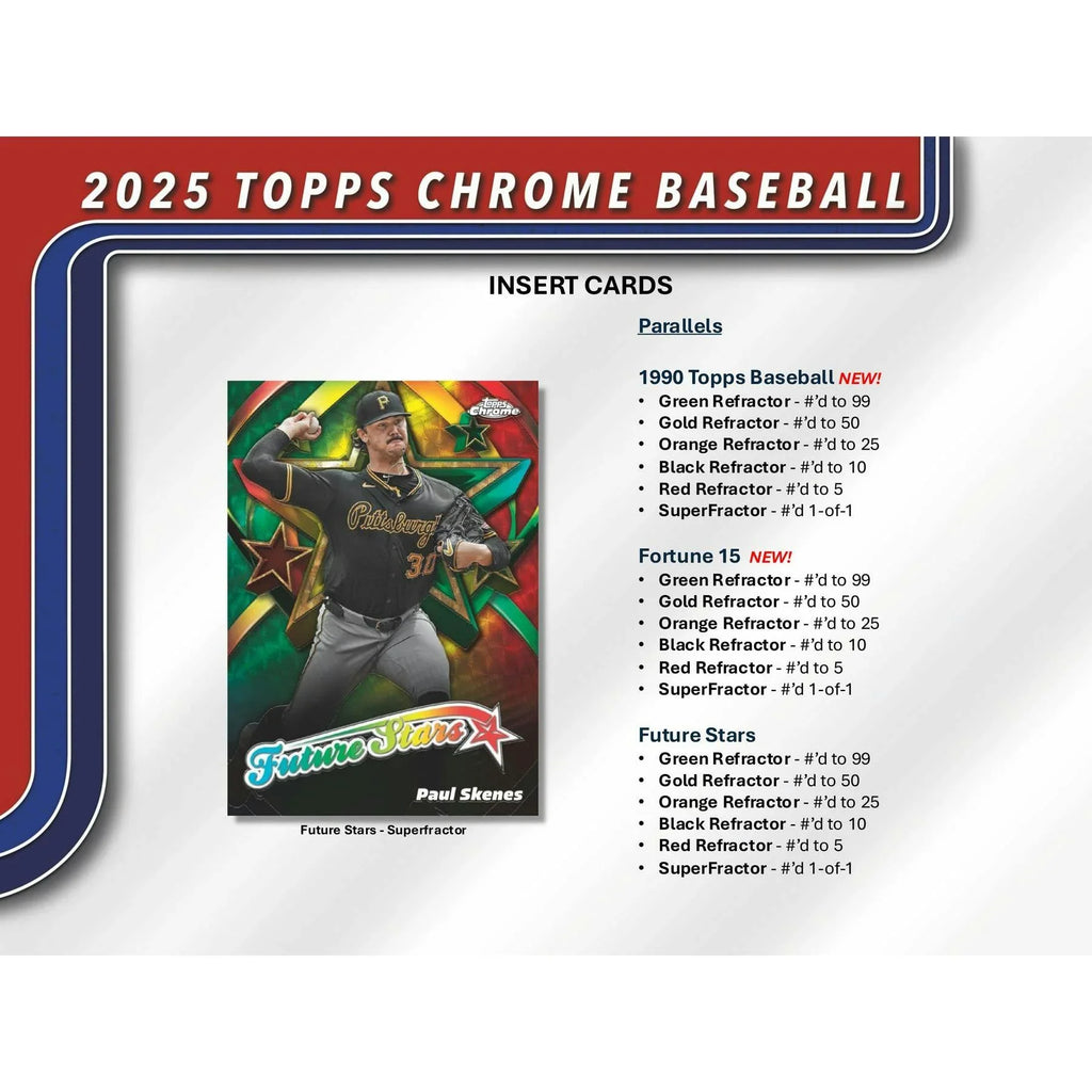 2025 Topps Chrome Baseball Hobby Box (Ships Sealed Only) - D