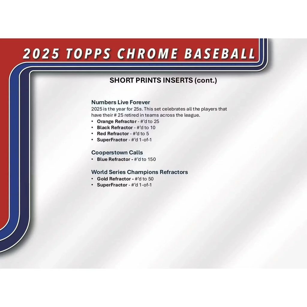 2025 Topps Chrome Baseball 6-Box Case | Breaker Delight (Ships Sealed Only)