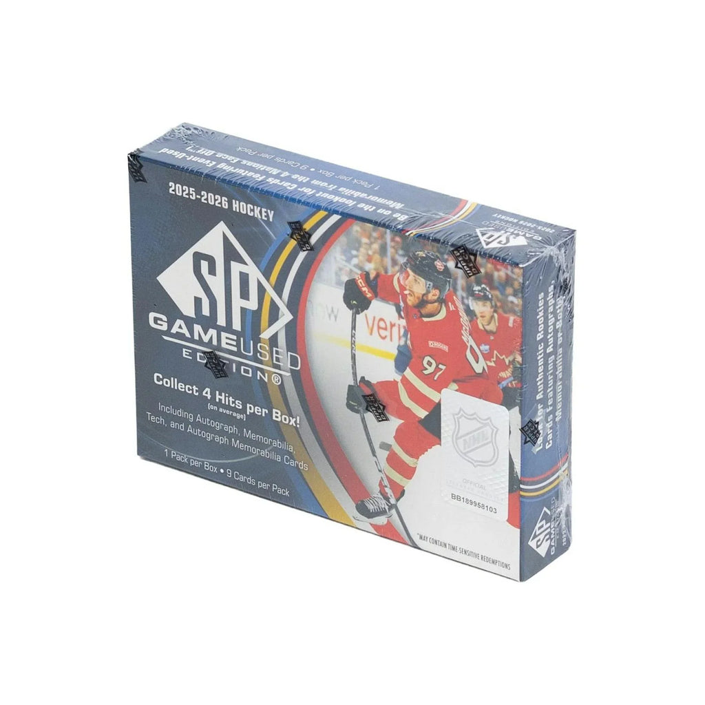 2025 26 Upper Deck SP Game Used Hockey Hobby Box (Ships Sealed Only)