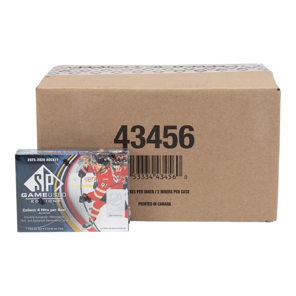 2025 26 Upper Deck SP Game Used Hockey Hobby 20 Box Case (Ships Sealed Only)