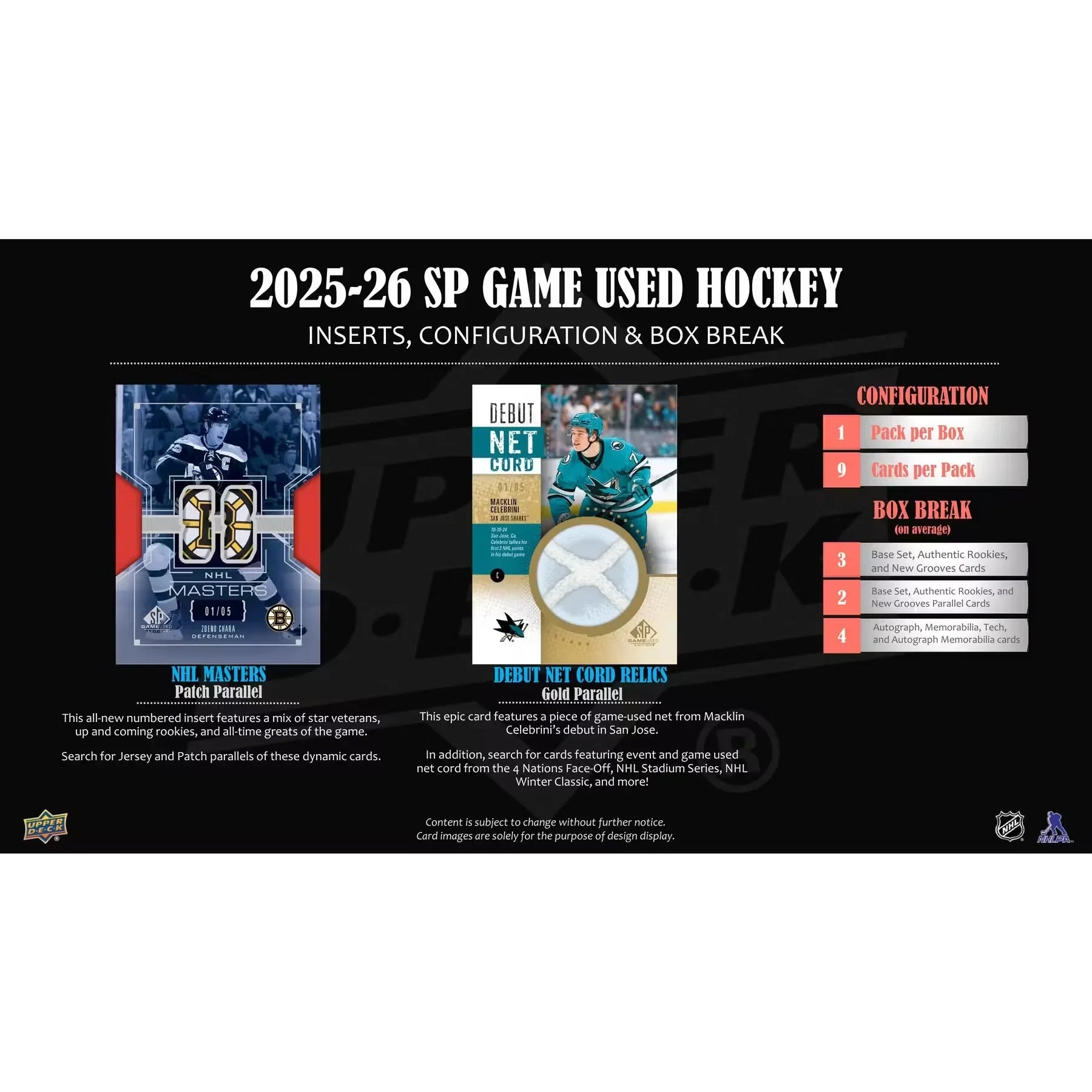 2025 26 Upper Deck SP Game Used Hockey Hobby 20 Box Case (Ships Sealed Only)