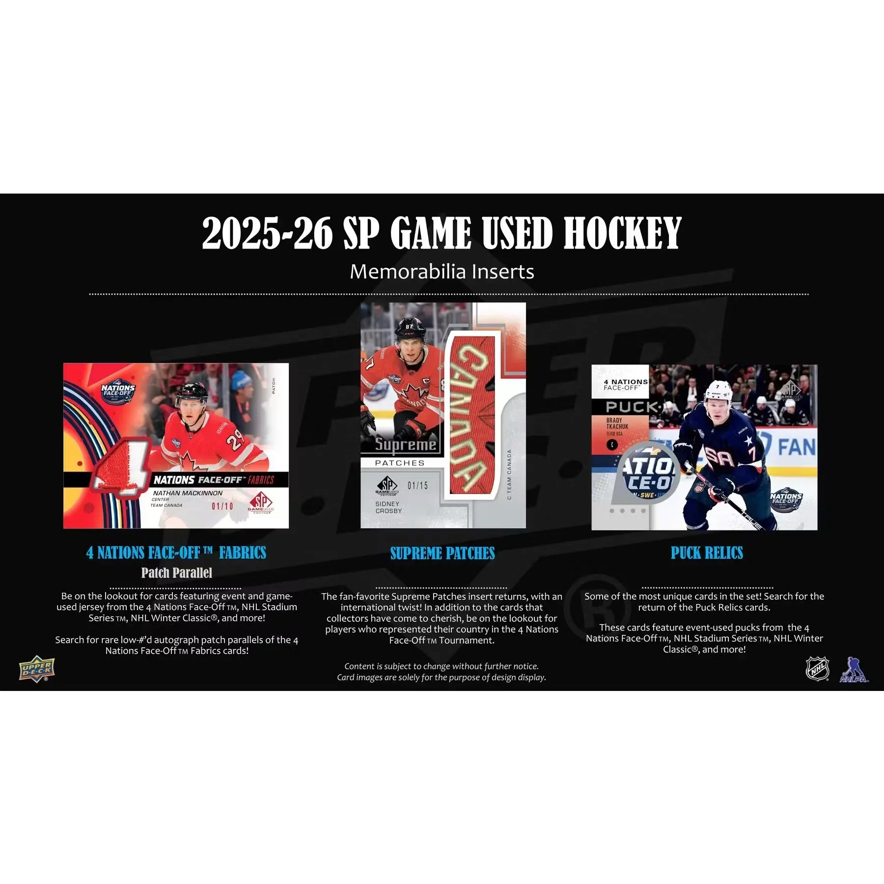 2025 26 Upper Deck SP Game Used Hockey Hobby 20 Box Case (Ships Sealed Only)
