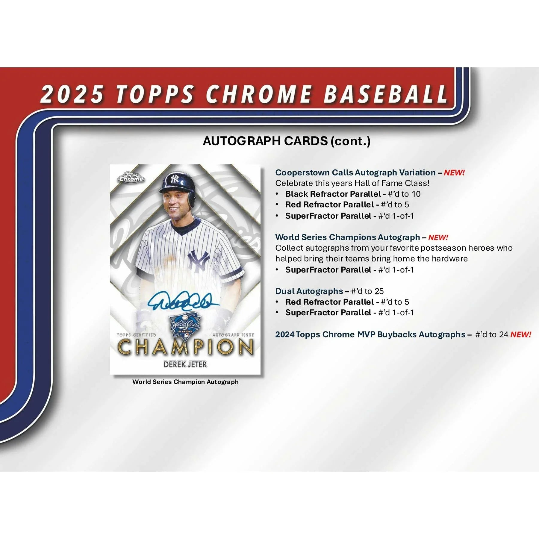 2025 Topps Chrome Baseball Mega Box (Ships Sealed Only)