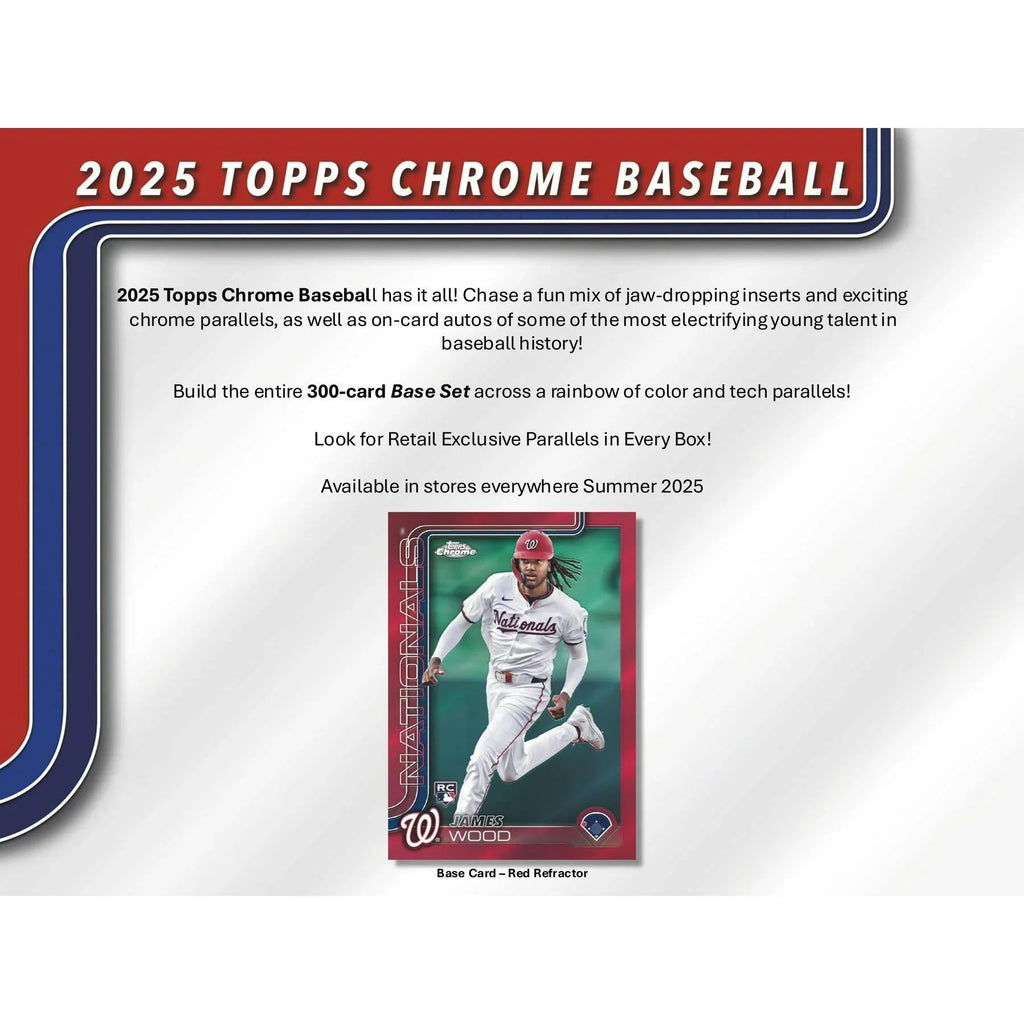 2025 Topps Chrome Baseball Mega Box (Ships Sealed Only)