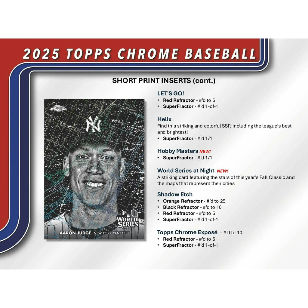2025 Topps Chrome Baseball Mega Box (Ships Sealed Only)