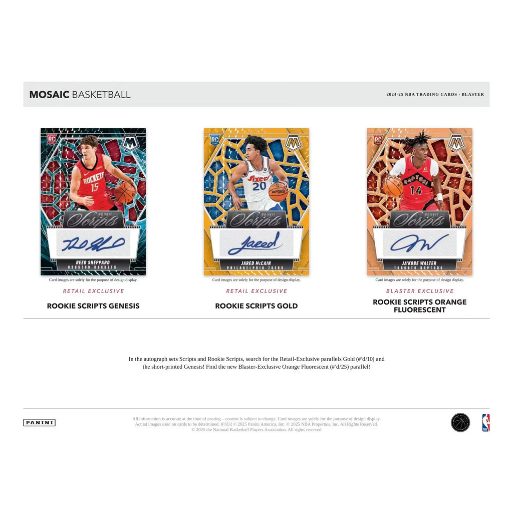 2024 25 Panini Mosaic Basketball Blaster Box (Ships Sealed Only)