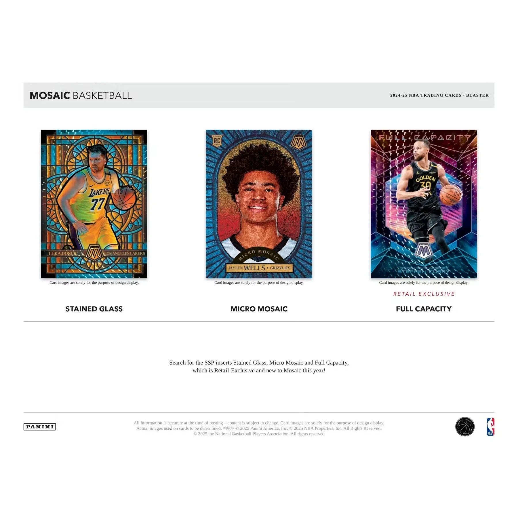 2024 25 Panini Mosaic Basketball Blaster Box (Ships Sealed Only)