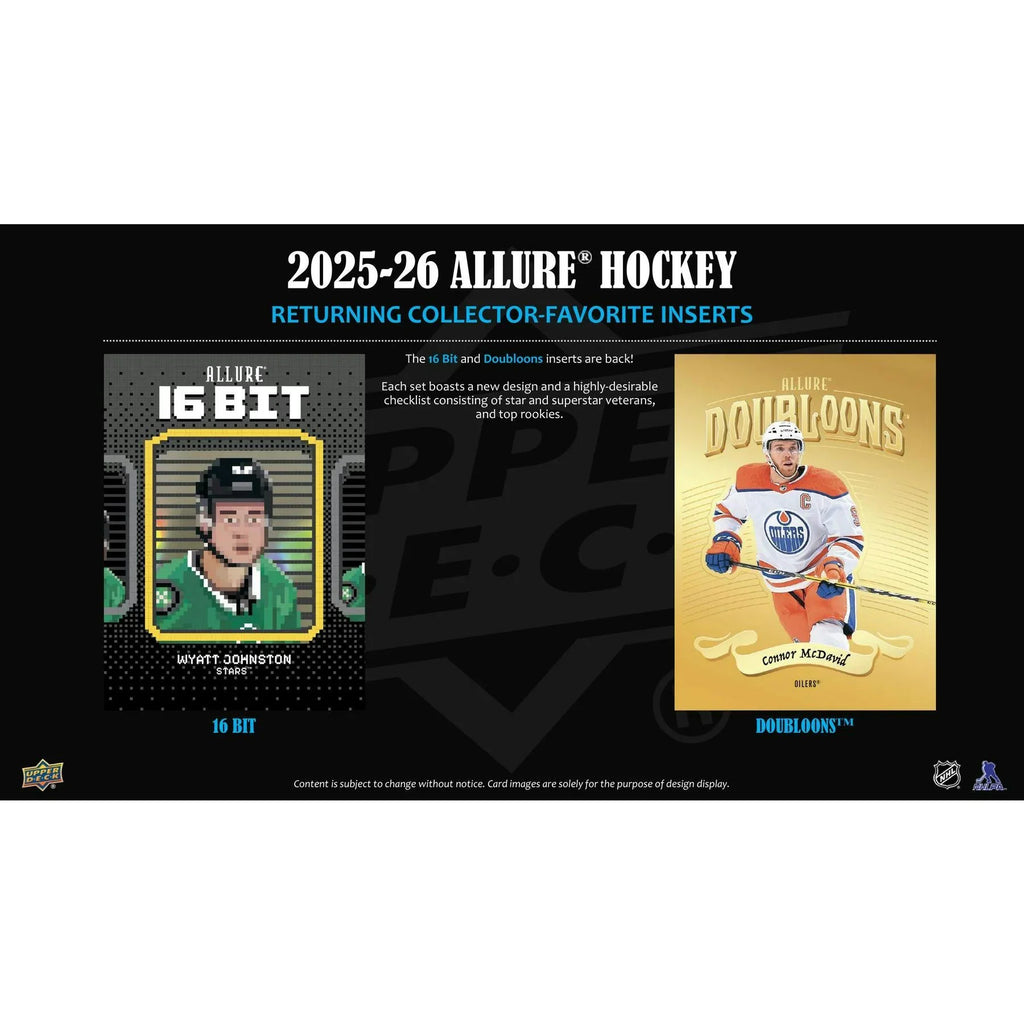 2025 26 Upper Deck Allure Hockey Hobby Box (Ships Sealed Only)