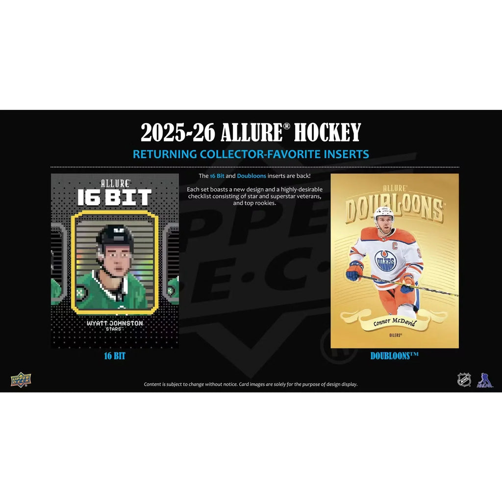 2025-26 Upper Deck Allure Hockey Hobby 9-Box Case (Ships Sealed Only)