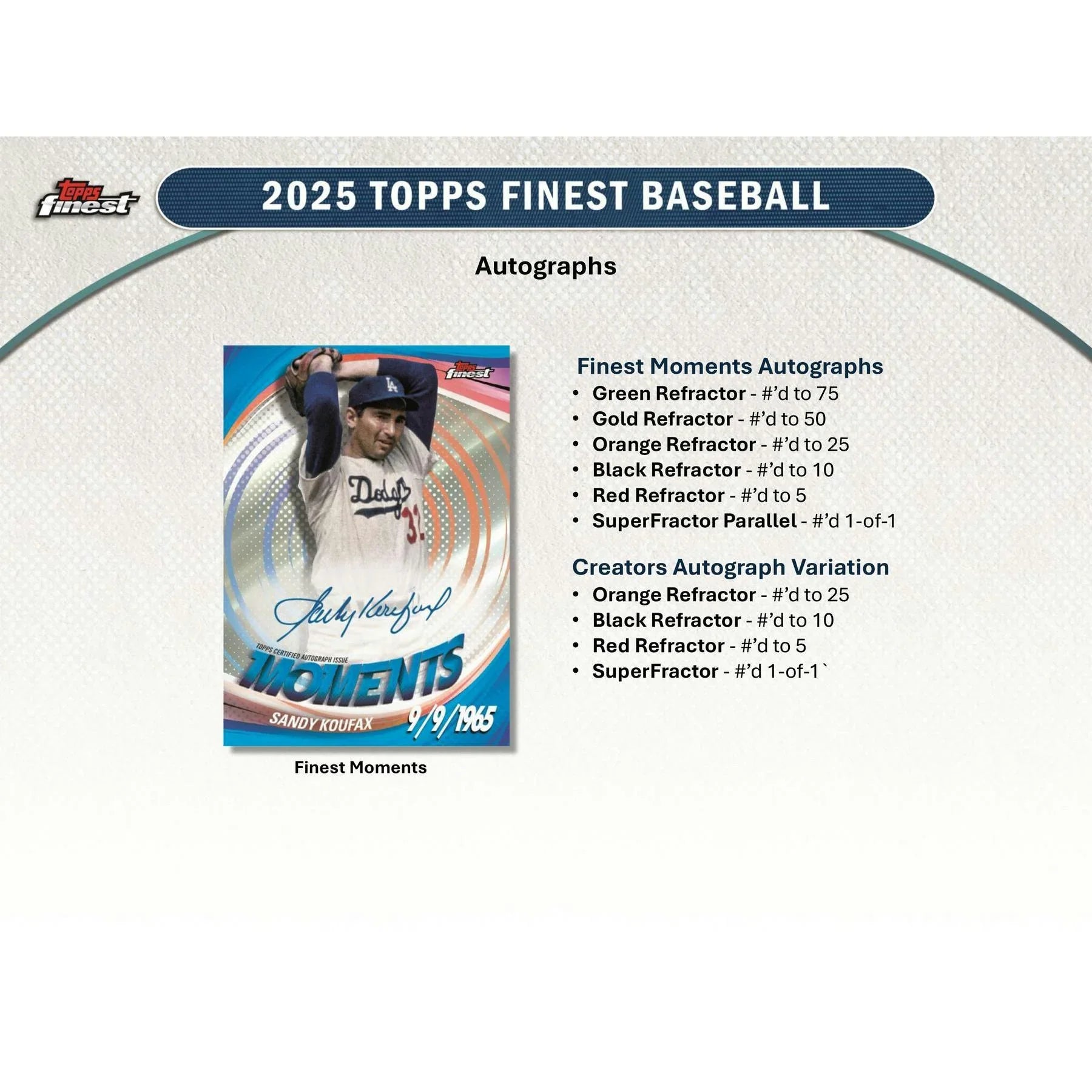 2025 Topps Finest Baseball Hobby Box (Ships Sealed Only) - D