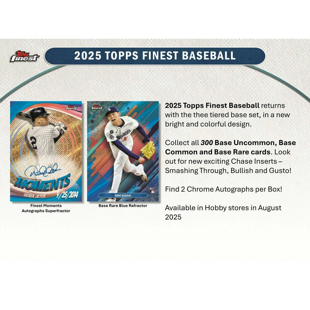 2025 Topps Finest Baseball Hobby Box (Ships Sealed Only) - D