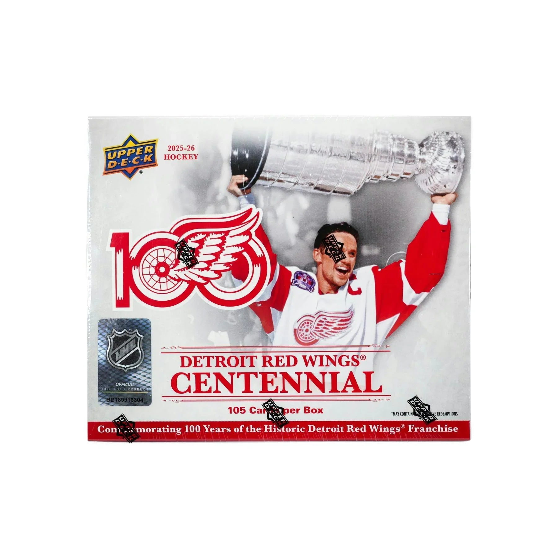 2025 26 Upper Deck Detroit Red Wings Centennial Hockey Box 20 Set Case (Ships Sealed Only) - D1