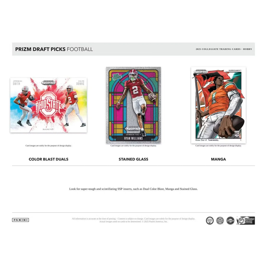 2025 Panini Prizm Draft Picks Football Hobby 16 Box Case (Ships Sealed Only)