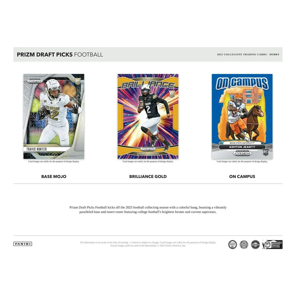 2025 Panini Prizm Draft Picks Football Hobby Box (Ships Sealed Only)