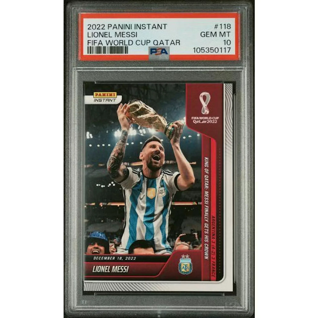2022 Panini Instant FIFA World Cup Qatar Lionel Messi #118 PSA 10 - D2