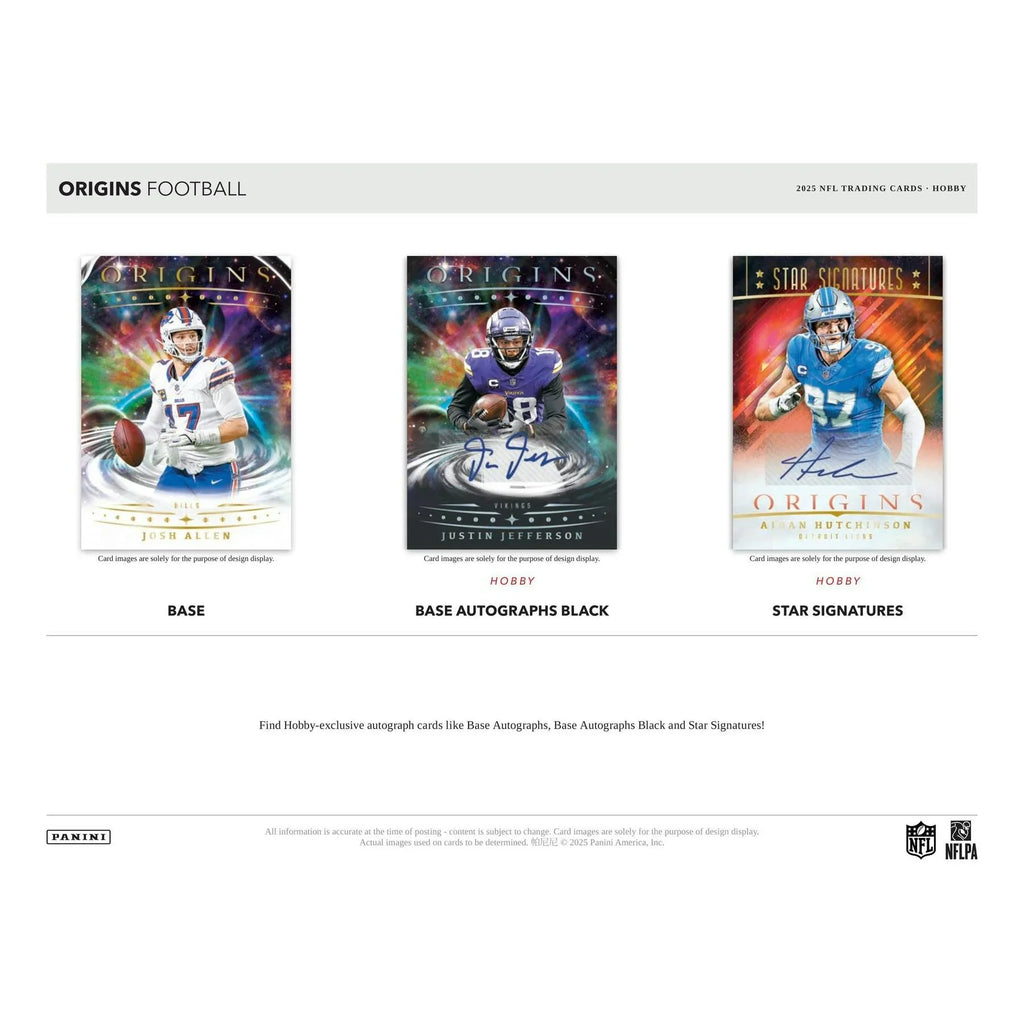 2025 Panini Origins Football Hobby Box (Ships Sealed Only) - D
