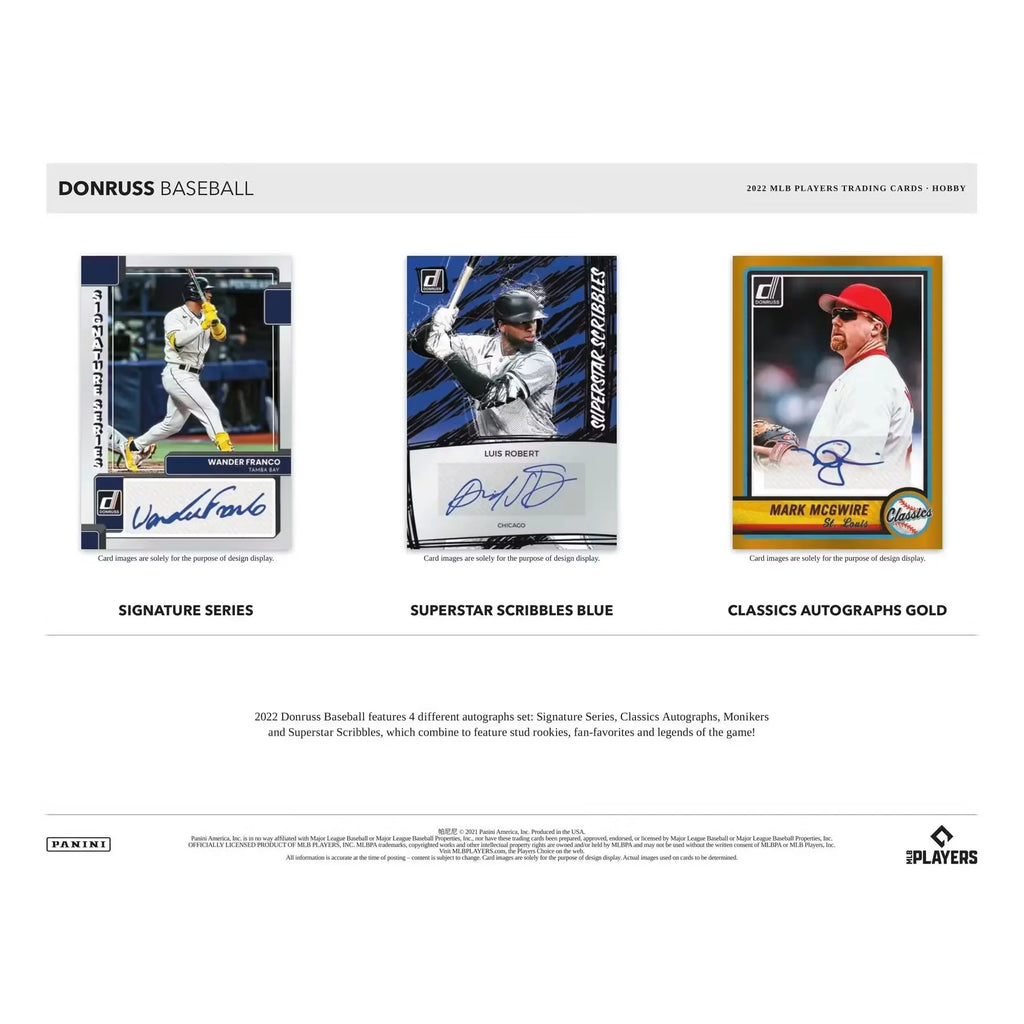 2022 Panini Donruss Baseball Hobby Box (Ships Sealed Only)