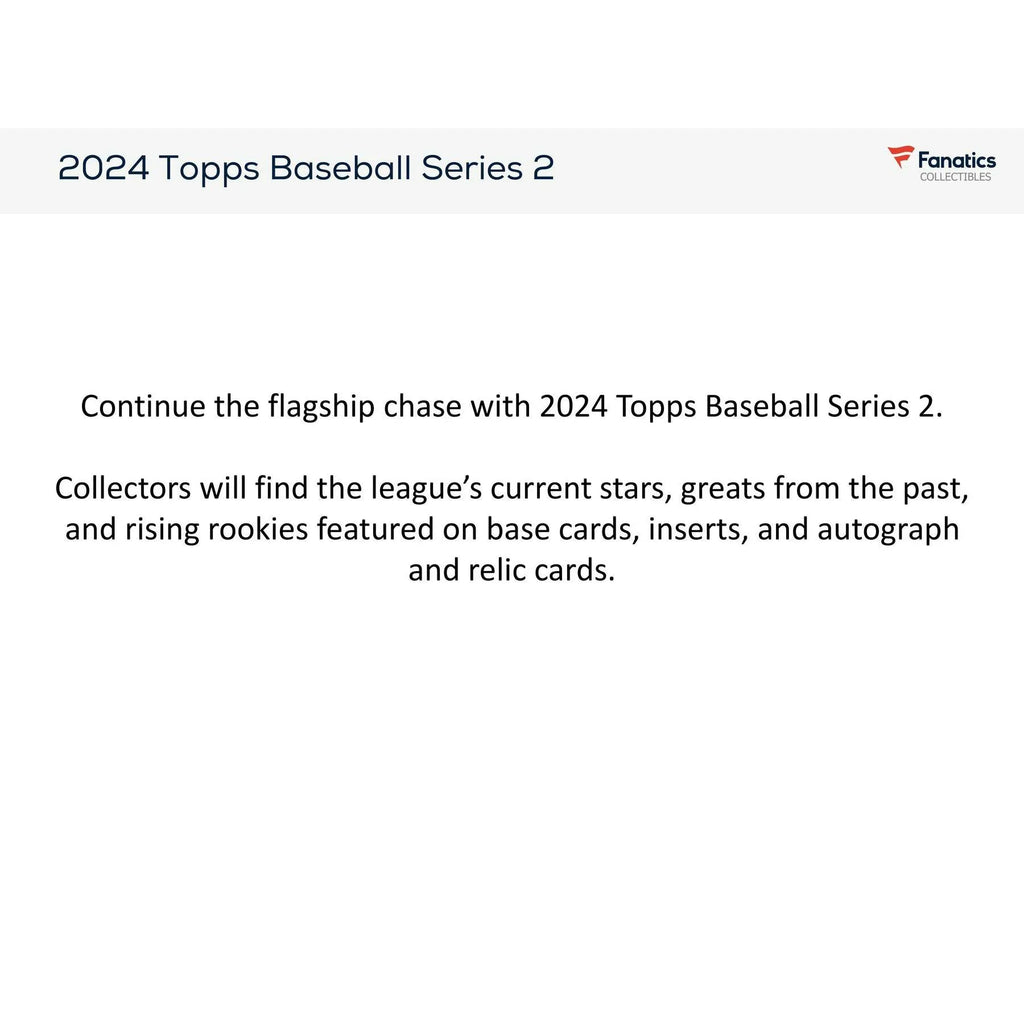 2024 Topps Series 2 Baseball Hanger Box Yellow Parallels (Ships Sealed Only)