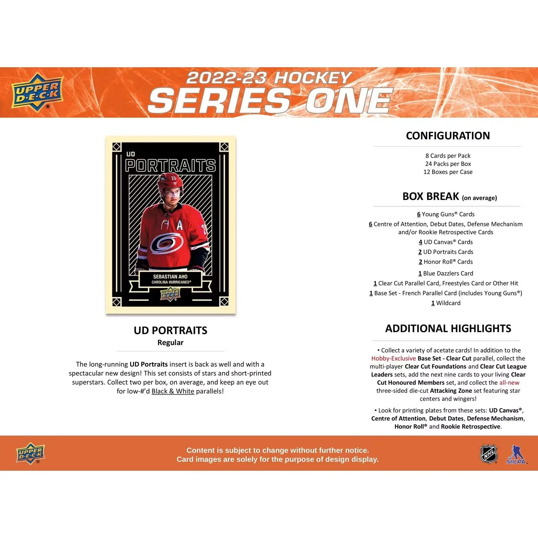 2022-23 Upper Deck Series 1 Hockey Hobby Box (Ships Sealed Only) - D2