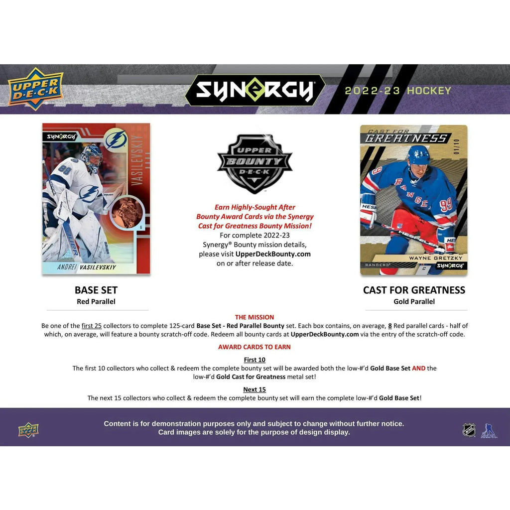 2022 23 Upper Deck Synergy Hockey Hobby Box (Ships Sealed Only)