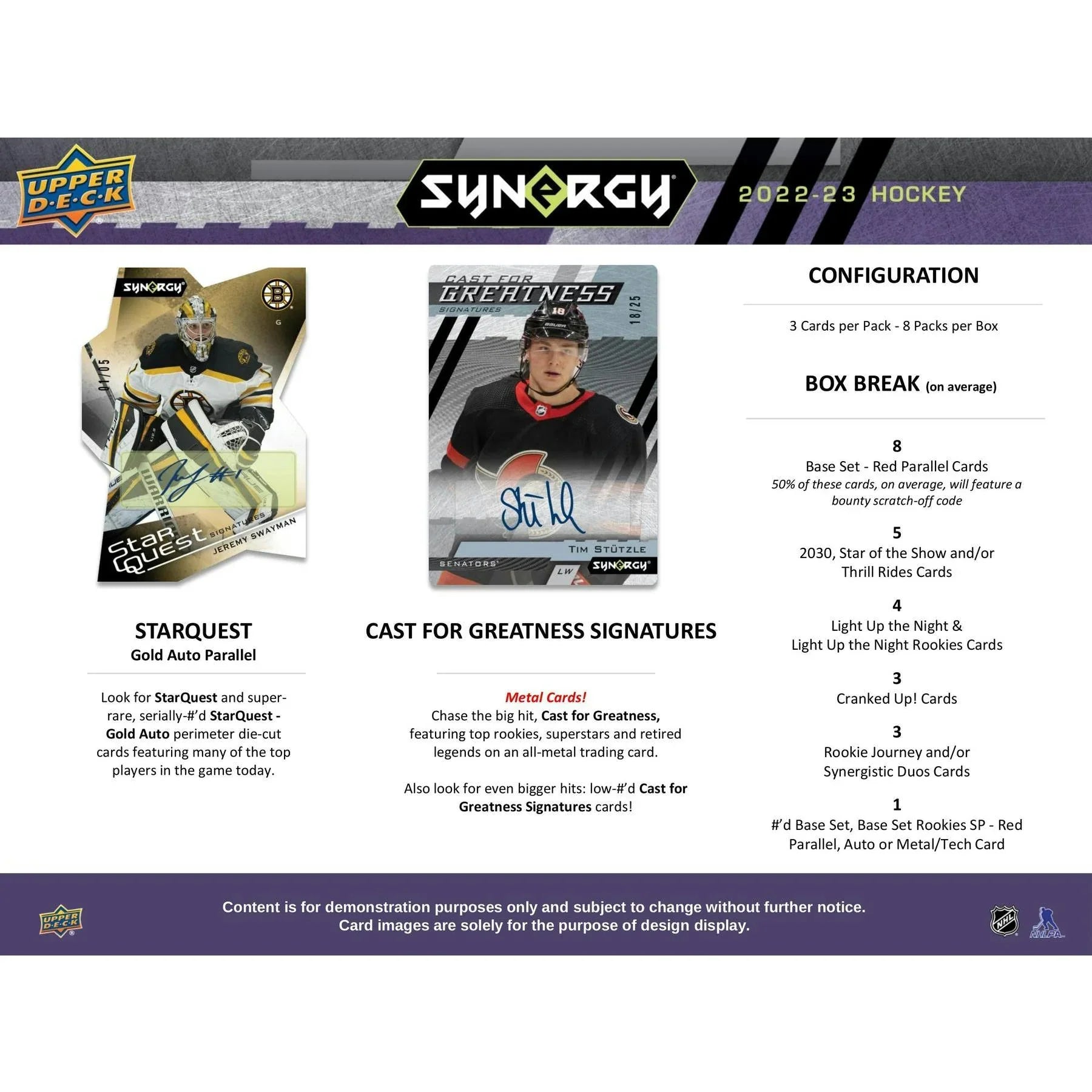 2022 23 Upper Deck Synergy Hockey Hobby Box (Ships Sealed Only)