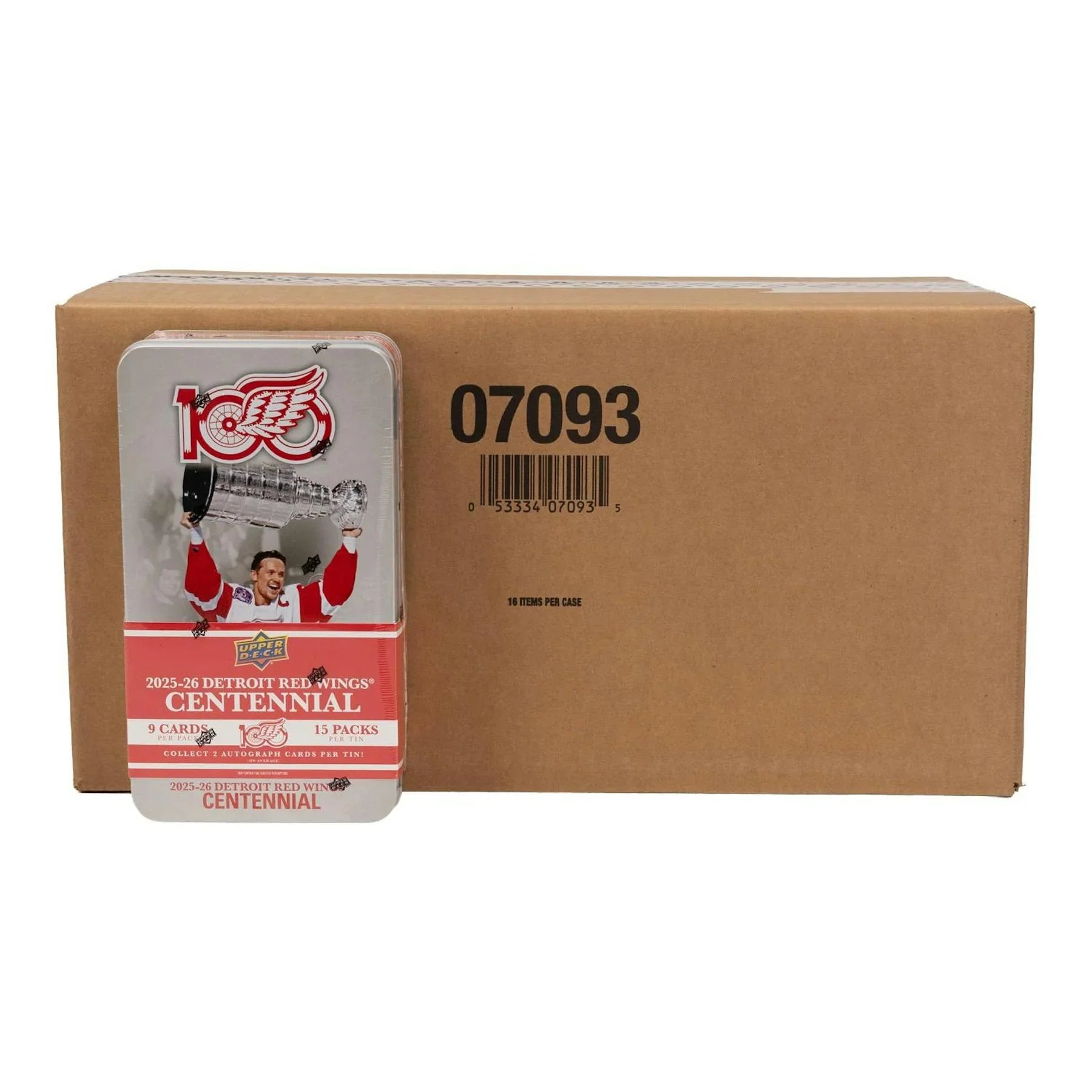 2025 26 Upper Deck Detroit Red Wings Centennial Hockey Hobby 16 Box Case (Ships Sealed Only)