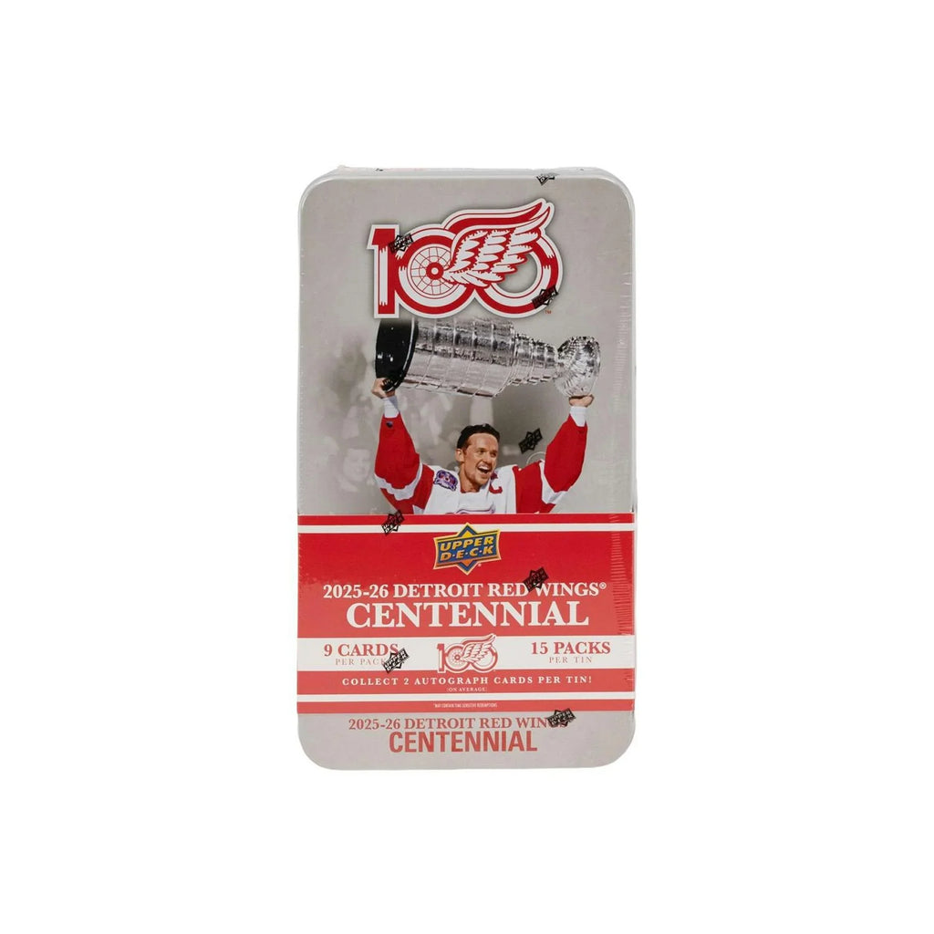 2025 26 Upper Deck Detroit Red Wings Centennial Hockey Hobby 16 Box Case (Ships Sealed Only)