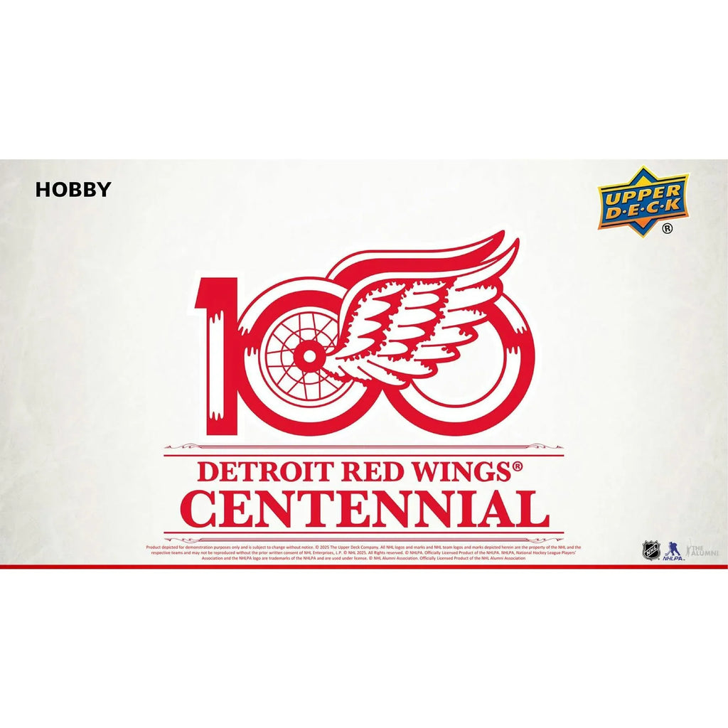 2025 26 Upper Deck Detroit Red Wings Centennial Hockey Hobby 16 Box Case (Ships Sealed Only)