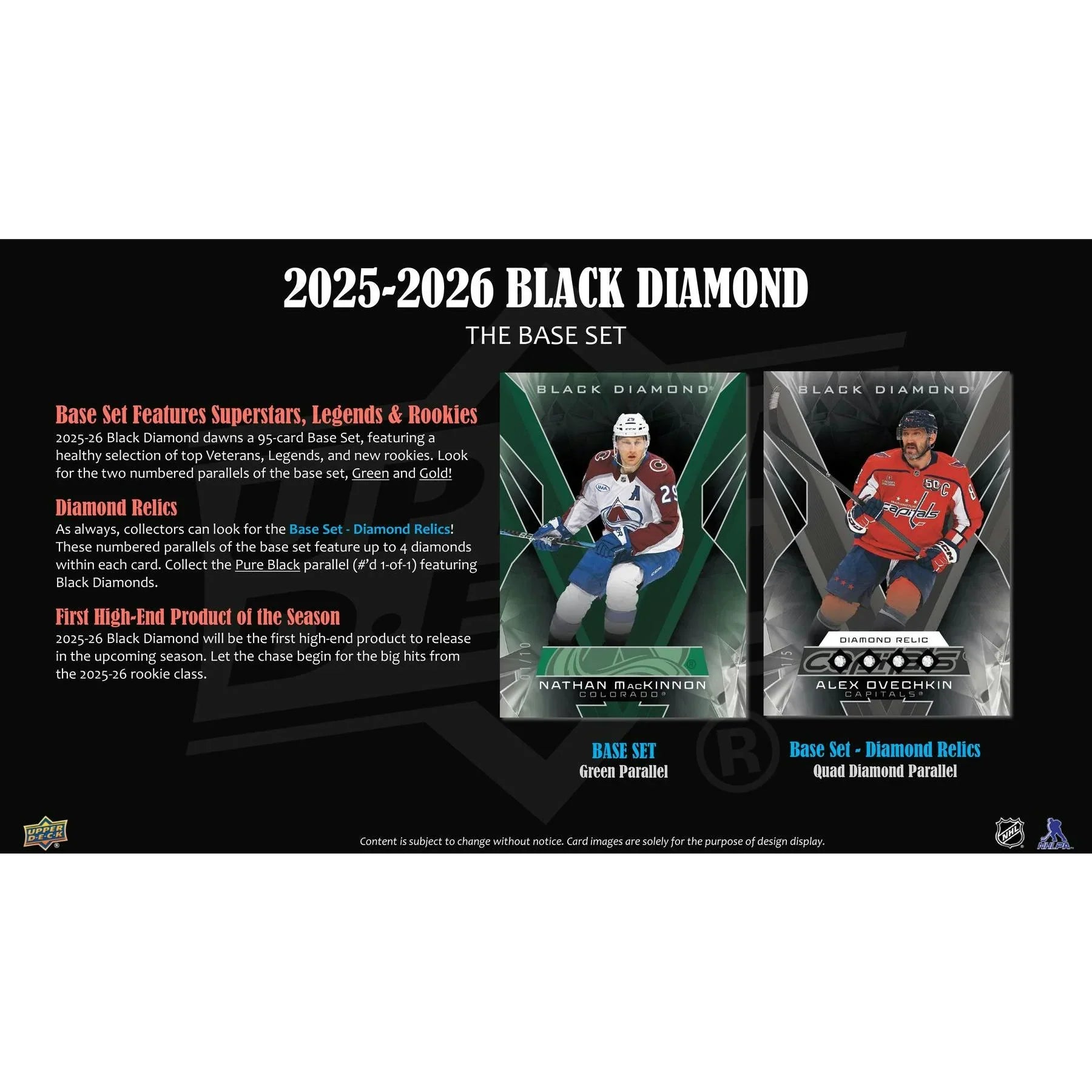 2025 26 Upper Deck Black Diamond Hockey Hobby 10 Box Case (Ships Sealed Only)